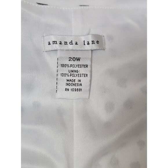 Amanda Lane Women’s Plus Size 20W Black and White Sleeveless Ruffle Dress EUC - Picture 7 of 7